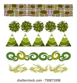 Trees top view for architecture landscape design projects