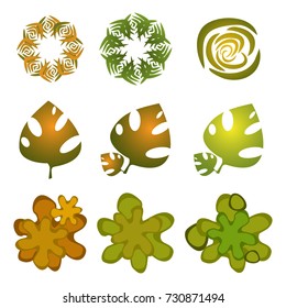 Trees top view for architecture landscape design projects