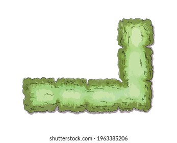 Trees top view. Different trees vector set for architectural or landscape design. View from above. Watercolor tree sketch.
