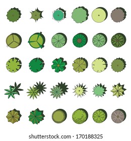 Similar Images, Stock Photos & Vectors of Trees - top view. Easy to use ...