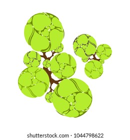 Trees top view for landscape vector illustration.
