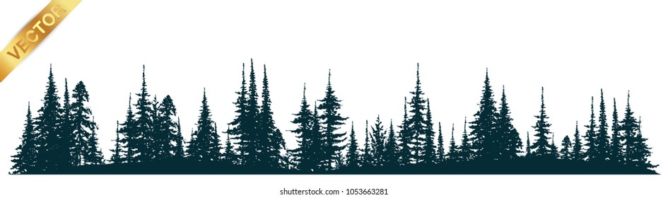 Trees top view for landscape vector illustration.