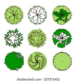 Similar Images, Stock Photos & Vectors of Trees - top view. Easy to use ...