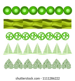 Trees top view.Different trees, plants vector set for architecture or landscape design.Landscaping symbols set isolated on white