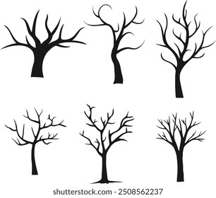 Trees and trunk Vector logo design	
