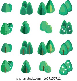 Trees with an unusual crown in different versions
