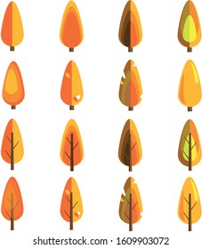 Trees with an unusual crown in different versions