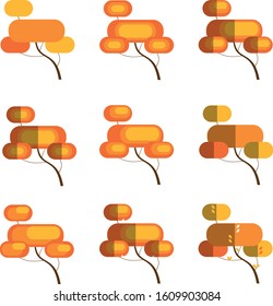 Trees with an unusual crown in different versions