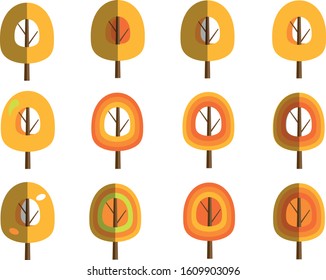 Trees with an unusual crown in different versions