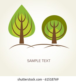 Trees. Vector background