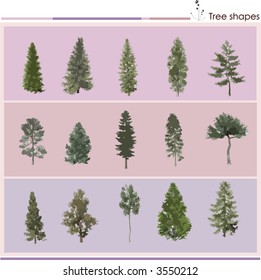 trees vector composition