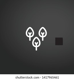 Trees vector icon. Trees concept stroke symbol design. Thin graphic elements vector illustration, outline pattern for your web site design, logo, UI. EPS 10.