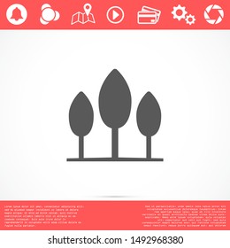 Trees vector icon. Trees for home icon. Trees for planting icon. Trees for sale icon.10 eps flat design.