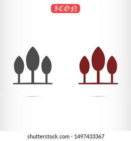 Trees vector icon. Trees for home icon. Trees for planting icon. Trees for sale icon.10 eps flat design.