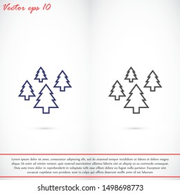 Trees vector icon. Trees for home icon. Trees for planting icon.  Trees for sale  eps flat design.