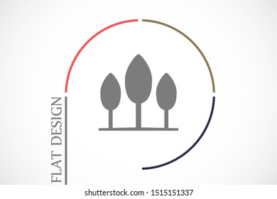 Trees vector icon. Trees for home icon. Trees for planting icon. Trees for sale eps flat design.