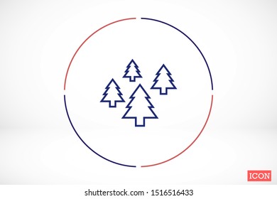 Trees vector icon. Trees for home icon. Trees for planting icon. Trees for sale eps flat design.