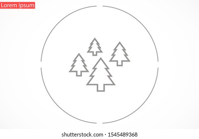 Trees vector icon. Trees for home icon. Trees for planting icon. Trees for sale eps flat design.
