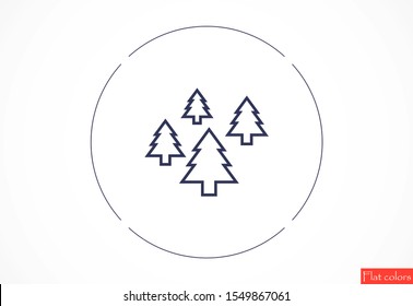 Trees vector icon. Trees for home icon. Trees for planting icon. Trees for sale eps flat design.