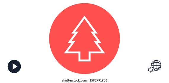 Trees vector icon. Trees for home icon. Trees for planting icon. Trees for sale eps flat design.