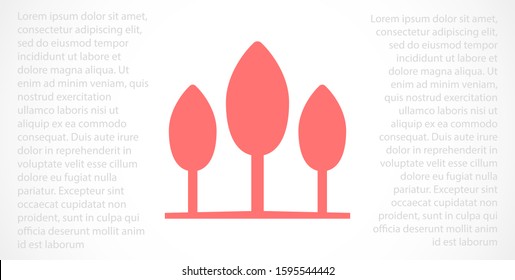 Trees vector icon. Trees for home icon. Trees for planting icon. Trees for sale eps flat design.