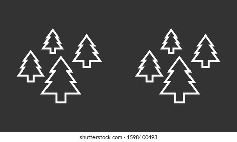Trees vector icon. Trees for home icon. Trees for planting icon. Trees for sale eps flat design.