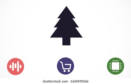 Trees vector icon. Trees for home icon. Trees for planting icon. Trees for sale eps flat design.