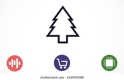 Trees vector icon. Trees for home icon. Trees for planting icon. Trees for sale eps flat design.