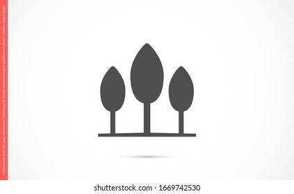 Trees vector icon. Trees for home icon. Trees for planting icon. Trees for sale eps flat design.