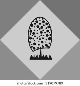 Trees vector icon, vector illustration. Flat design style