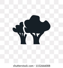 Trees vector icon isolated on transparent background, Trees logo concept