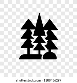 Trees vector icon isolated on transparent background, Trees transparency logo concept