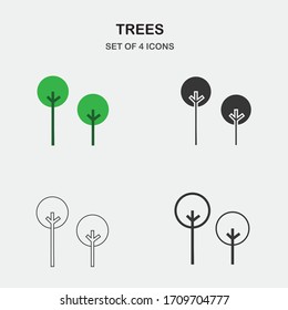 trees vector icon plants outdoor