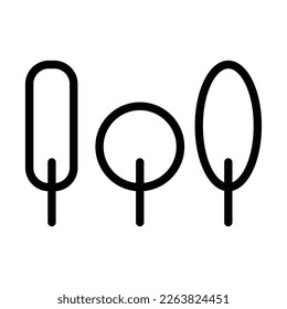 Trees vector icon. Tree flat design.