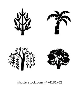 Trees vector icons