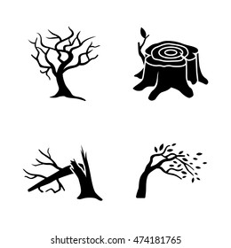 Trees vector icons
