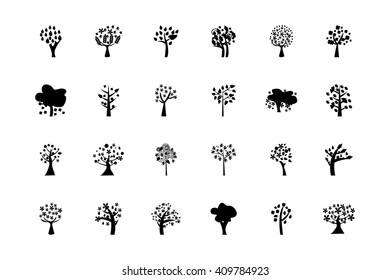 Trees Vector Icons 5 svg