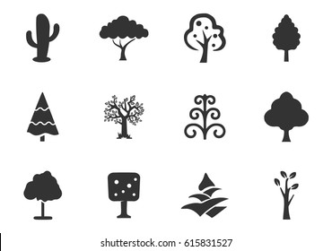 Trees Vector Icons User Interface Design Stock Vector (Royalty Free ...