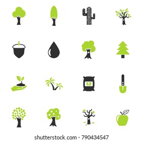 trees vector icons for web and user interface design