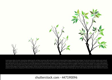 Trees Vector Illustrate Growing - Shutterstock ID 447190096
