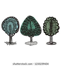 Trees. Vector illustration