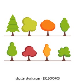 Trees Vector Illustration and Clipart Collections