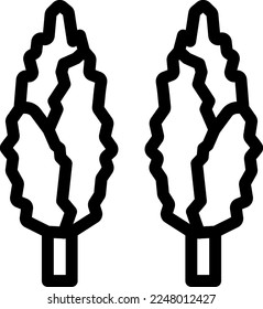 trees Vector illustration on a transparent background. Premium quality symbols. Thin icons for concept and graphic design.