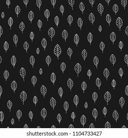 Trees vector pattern. Doodle seamless pattern with creative trees. Pattern design for textile or packaging. Seamless pattern