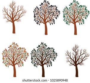 trees vector set