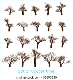 Trees vector set