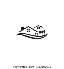 trees in the village icon. Element of landscape illustration. Premium quality graphic design icon. Signs and symbols collection icon for websites, web design, mobile app on white background