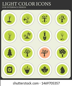 trees web icons for user interface design