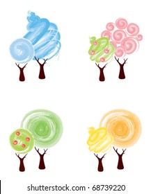 Trees - Winter, spring, summer, autumn