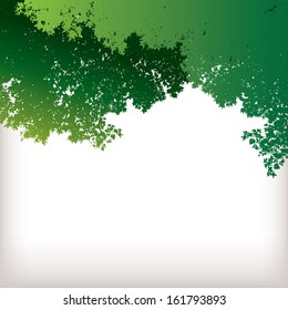 TreeScape with green leaves and space for text
